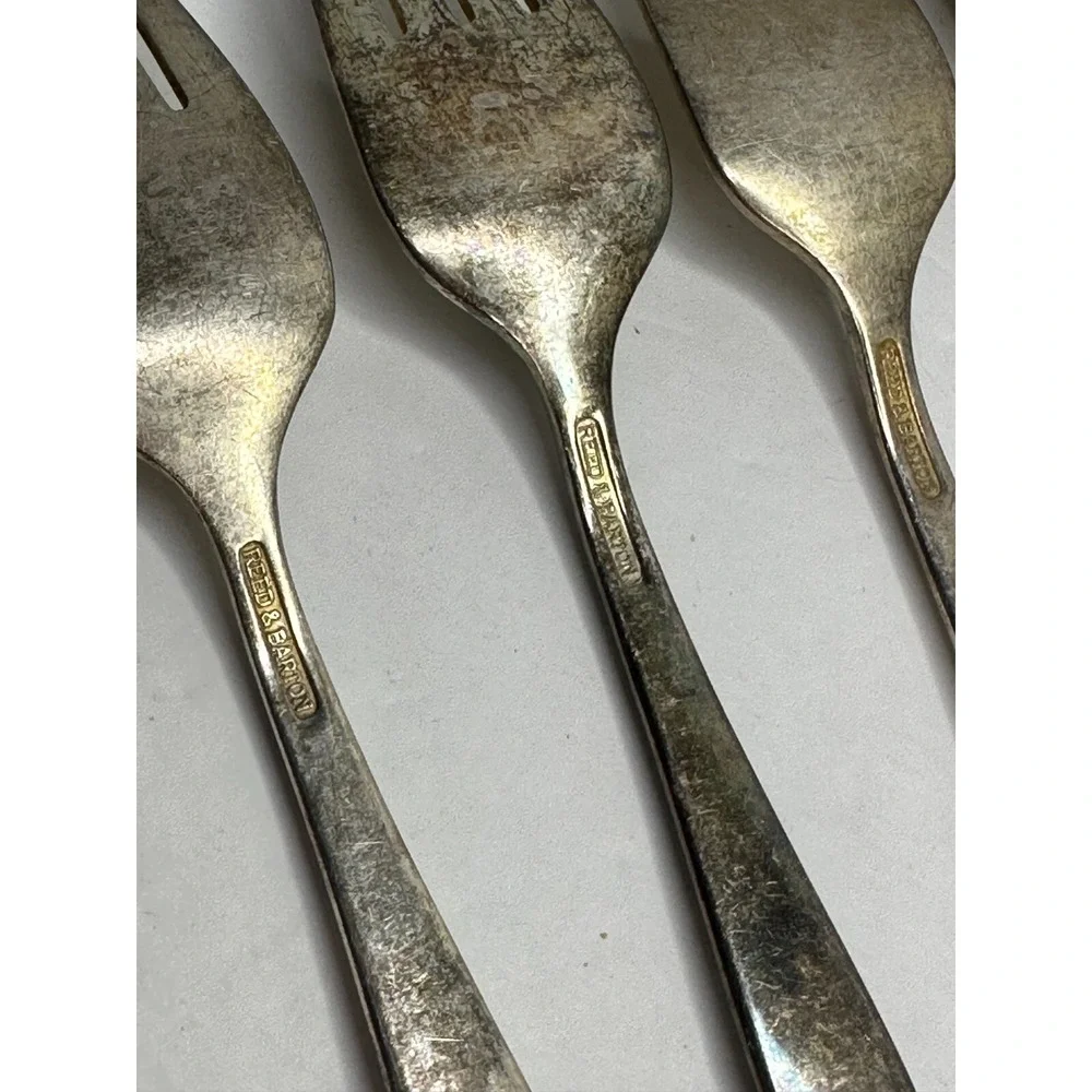 Reed & Barton Silver Plated Flatware Replacement 9 Pc Fork Spoon Serving